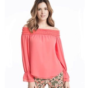 New White House Black Market Pink Sheer Top Size Medium